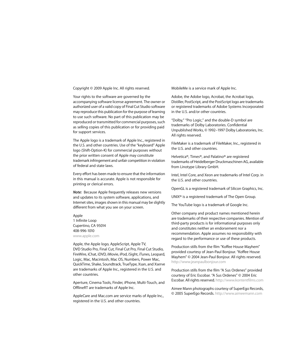 Apple Final Cut Pro 7 User Manual | Page 2 / 1990