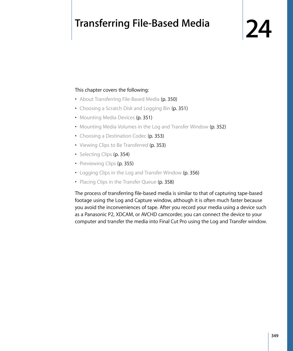 Transferring file-based media | Apple Final Cut Pro 7 User Manual | Page 349 / 1990