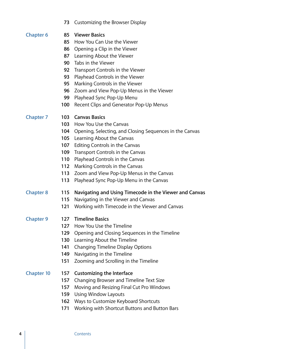 Apple Final Cut Pro 7 User Manual | Page 4 / 1990
