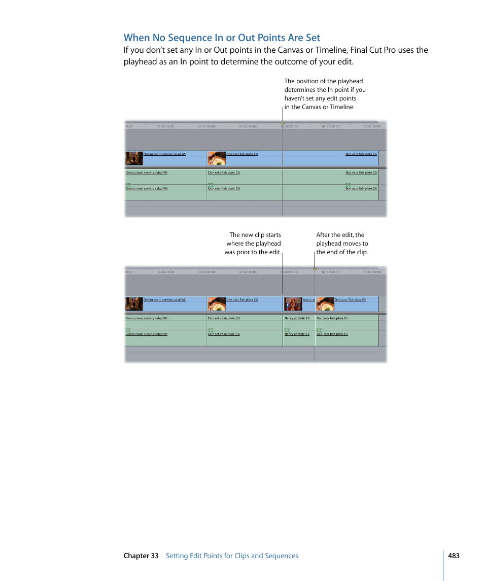 When no sequence in or out points are set | Apple Final Cut Pro 7 User Manual | Page 483 / 1990