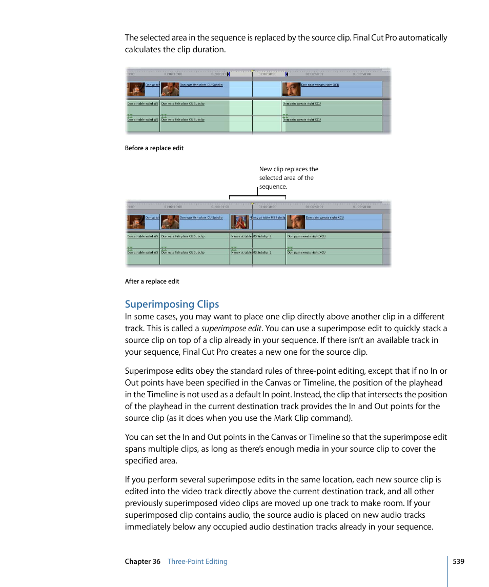 Superimposing clips | Apple Final Cut Pro 7 User Manual | Page 539 / 1990