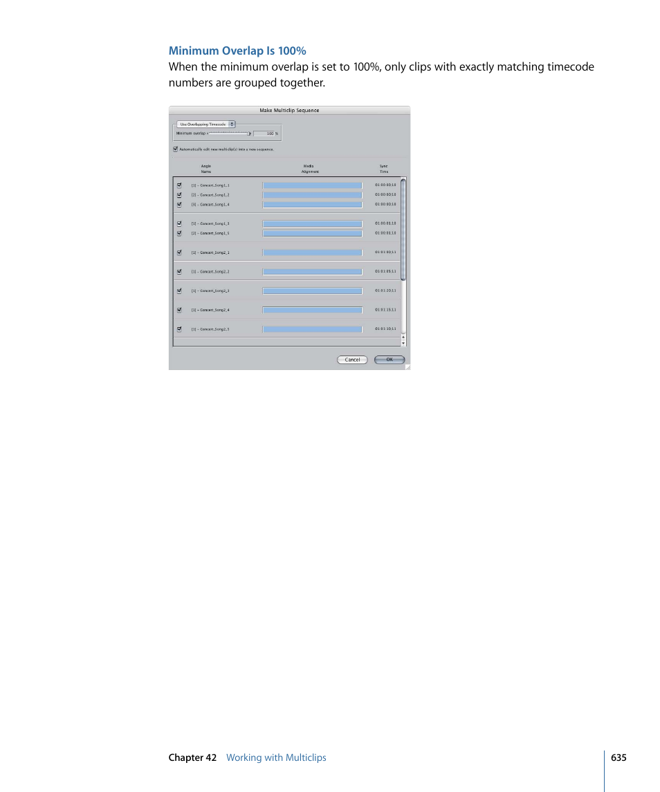 Minimum overlap is 100 | Apple Final Cut Pro 7 User Manual | Page 635 / 1990