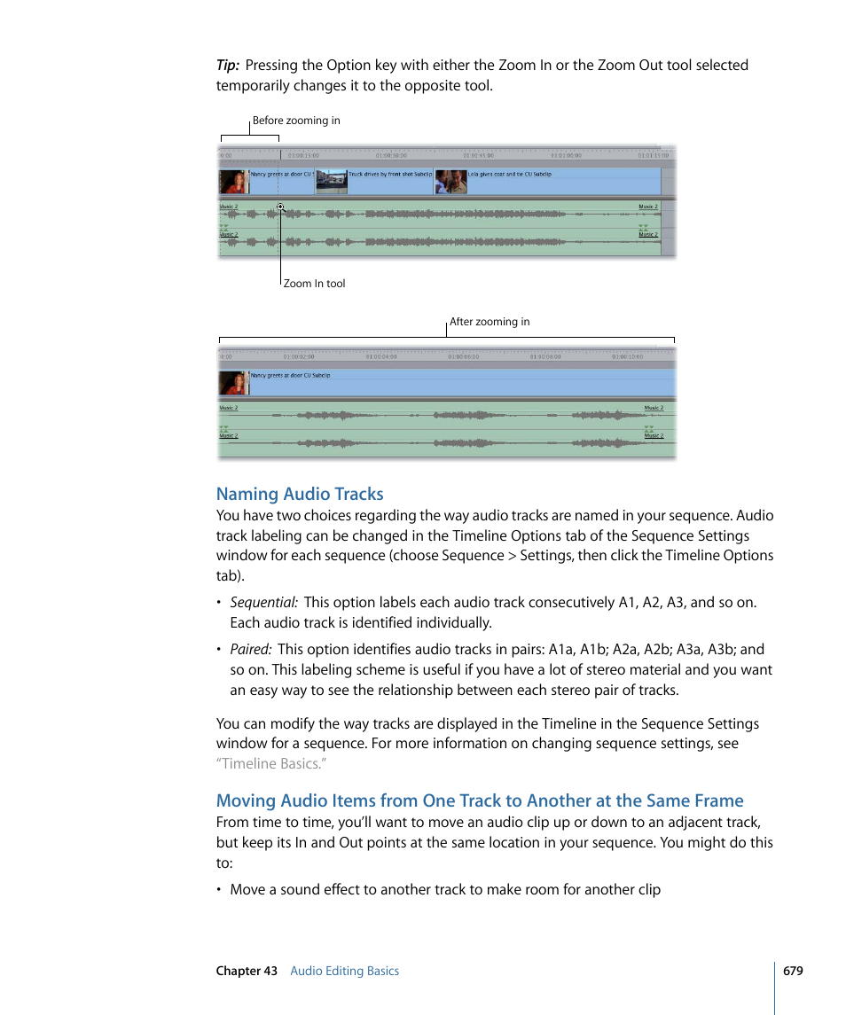 Naming audio tracks | Apple Final Cut Pro 7 User Manual | Page 679 / 1990