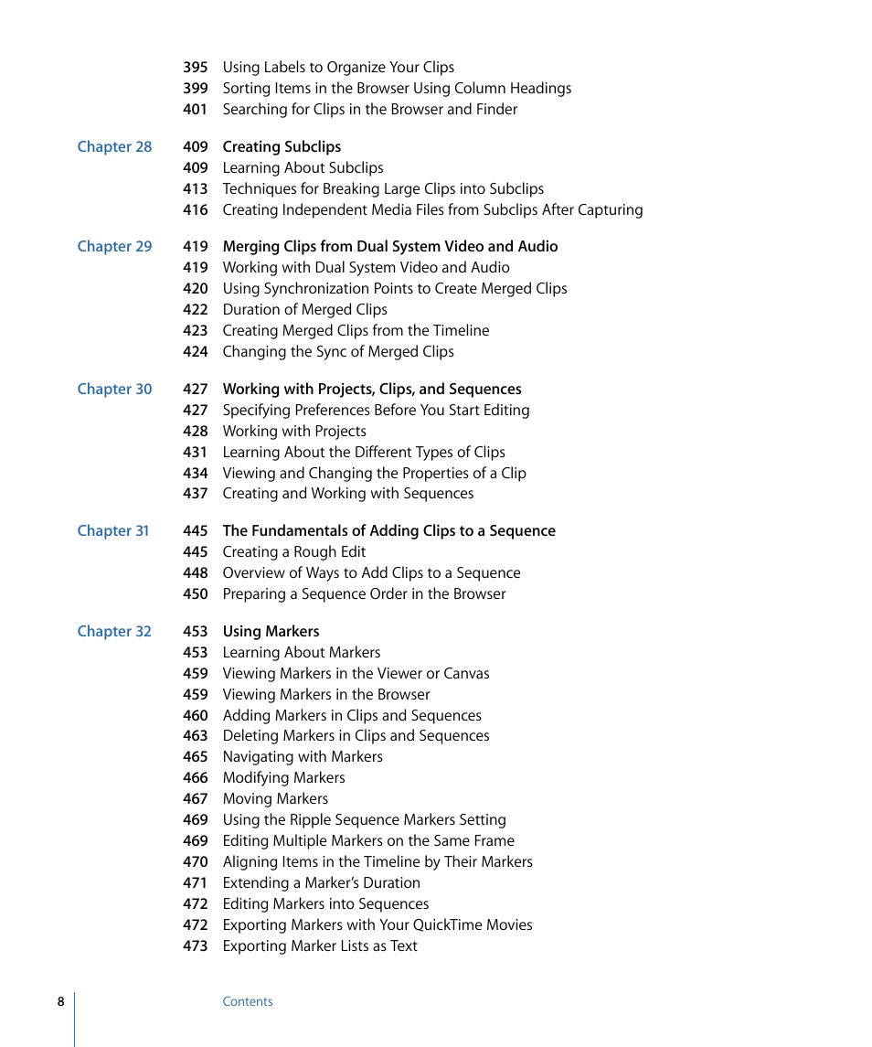 Apple Final Cut Pro 7 User Manual | Page 8 / 1990