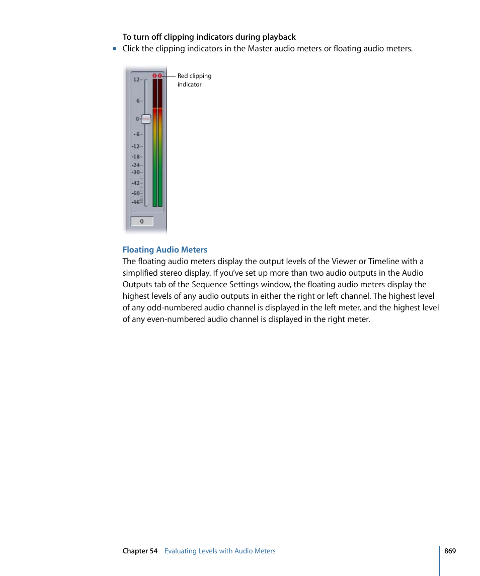 Floating audio meters | Apple Final Cut Pro 7 User Manual | Page 869 / 1990