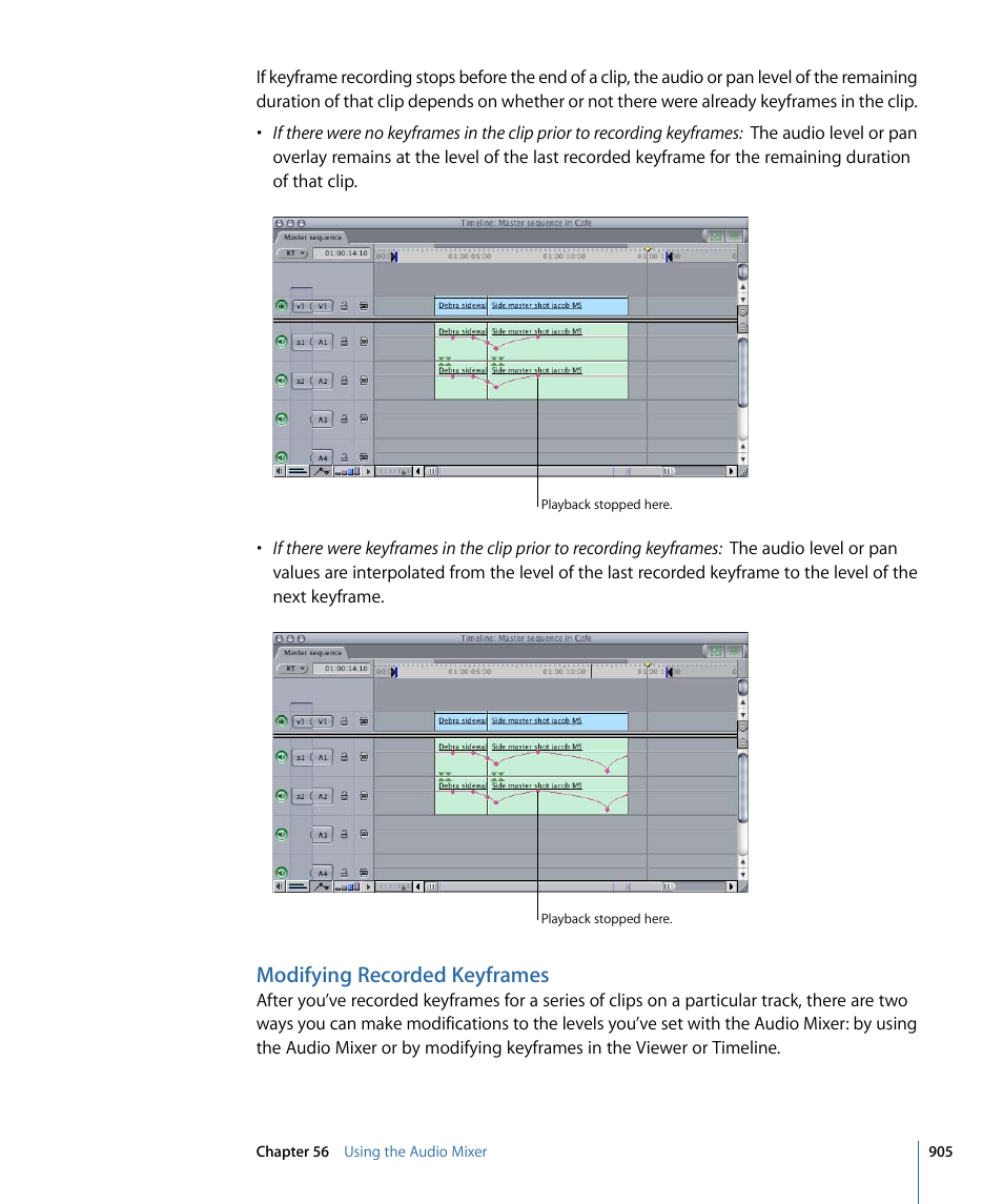 Modifying recorded keyframes | Apple Final Cut Pro 7 User Manual | Page 905 / 1990