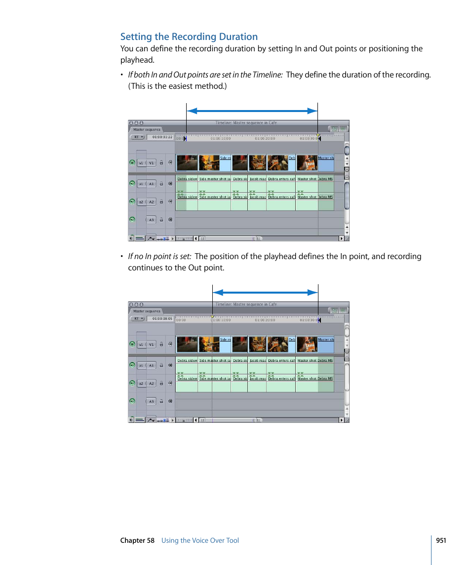 Setting the recording duration | Apple Final Cut Pro 7 User Manual | Page 951 / 1990