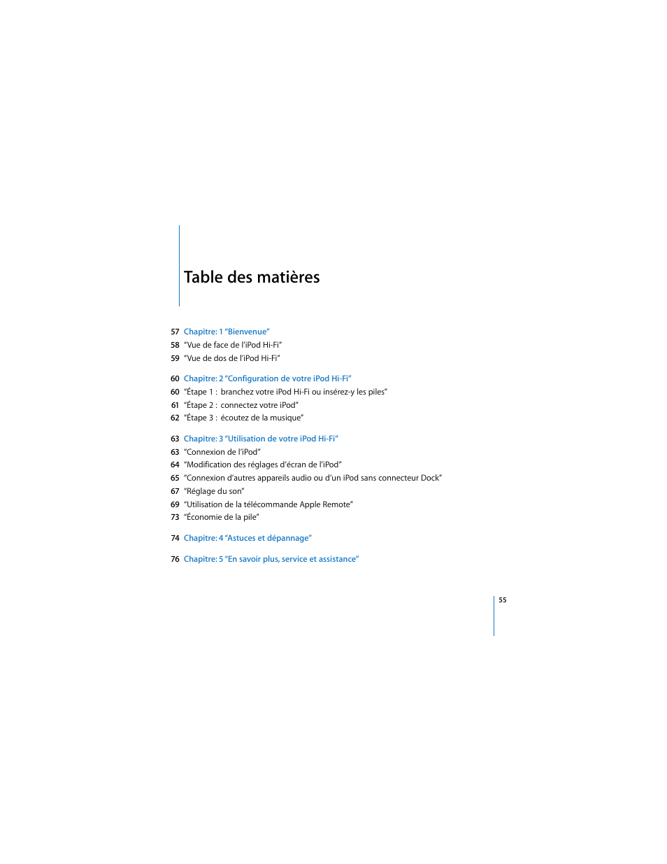 Apple iPod Hi-Fi User Manual | Page 55 / 104