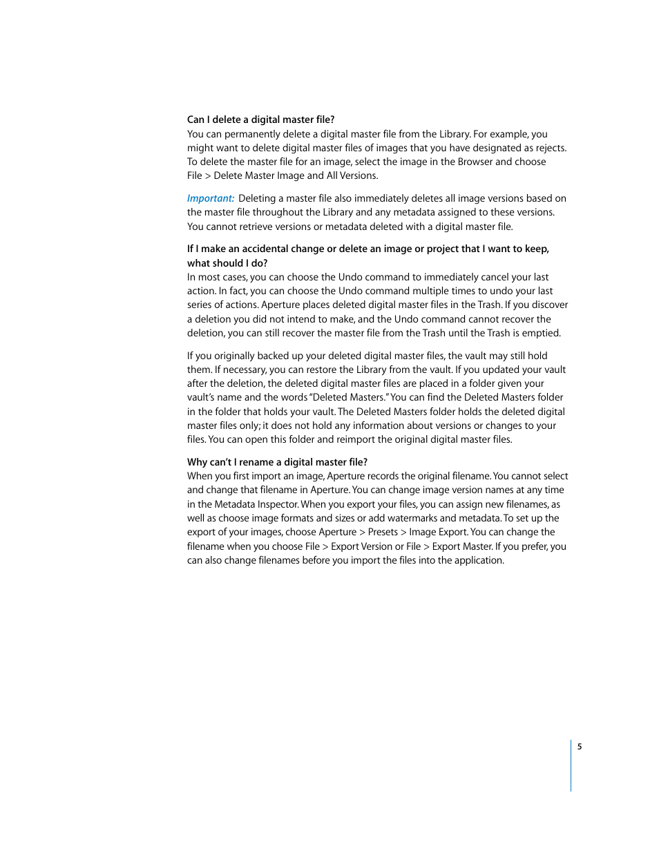 Apple Frequently Asked Questions About Aperture User Manual | Page 5 / 11