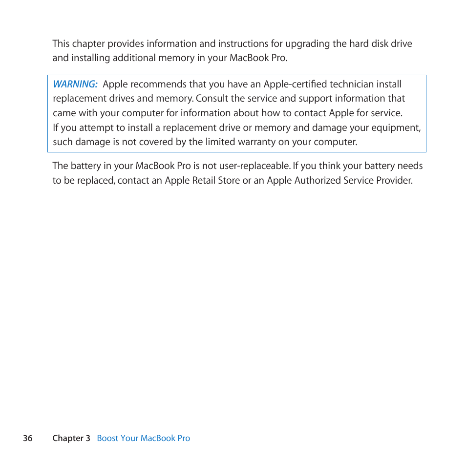 Apple MacBook Pro (15-inch, Early 2011) User Manual | Page 36 / 88