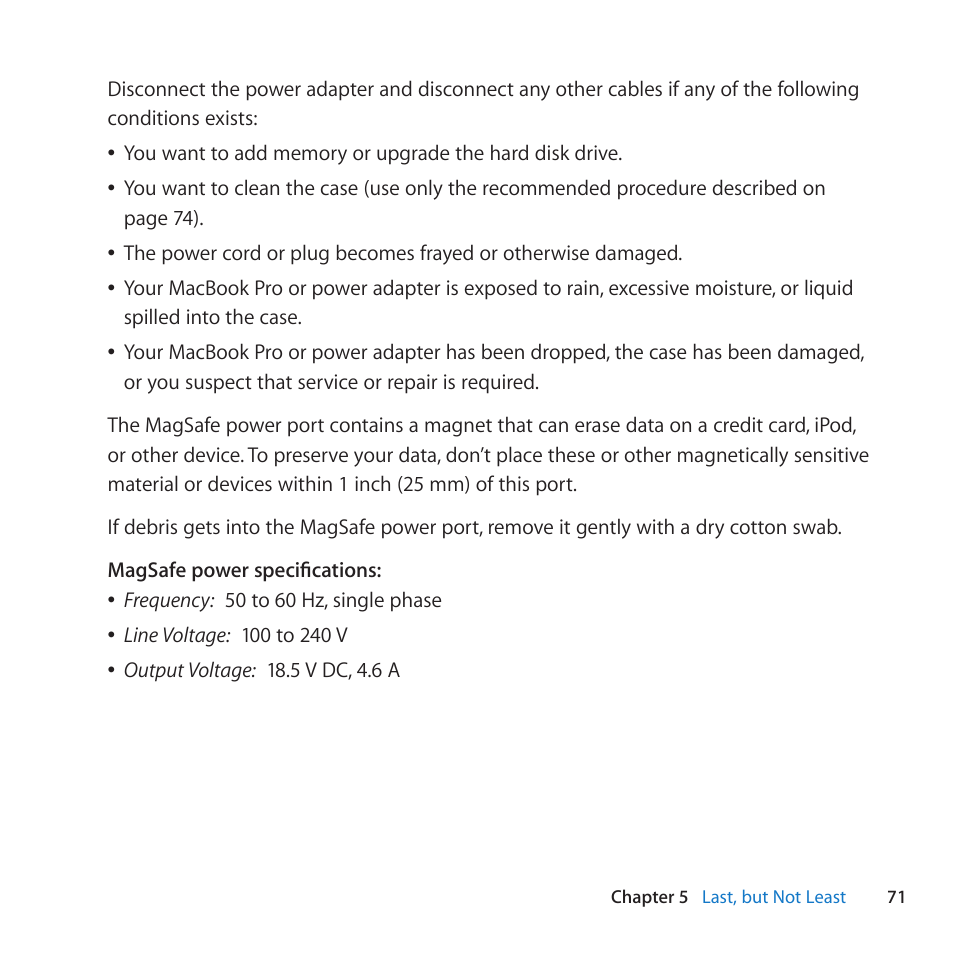 Apple MacBook Pro (15-inch, Early 2011) User Manual | Page 71 / 88
