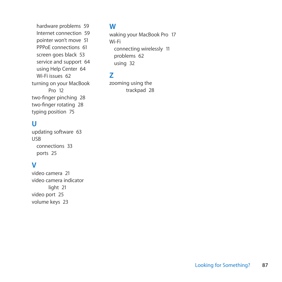 Apple MacBook Pro (15-inch, Early 2011) User Manual | Page 87 / 88