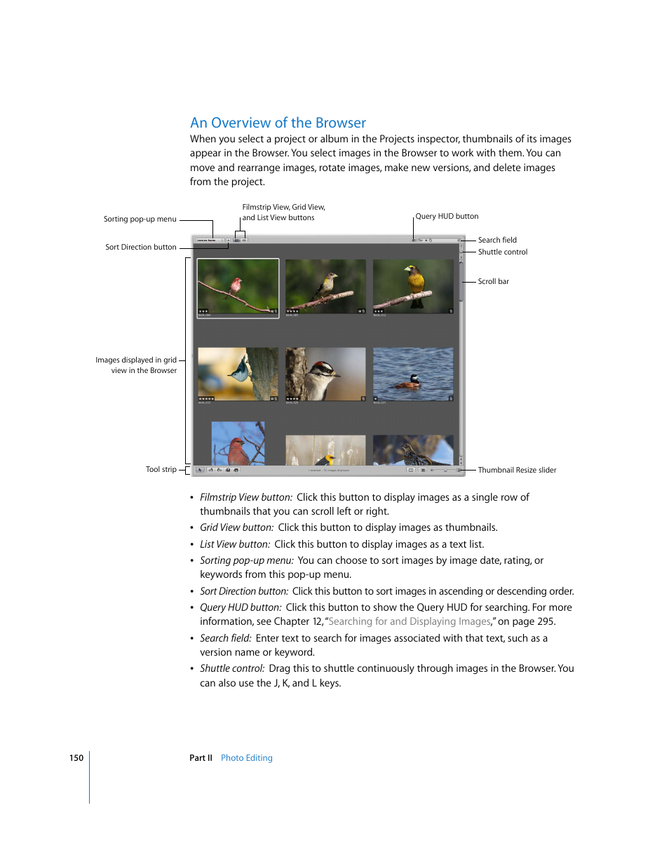 An overview of the browser, P. 150) | Apple Aperture 2 User Manual | Page 150 / 701