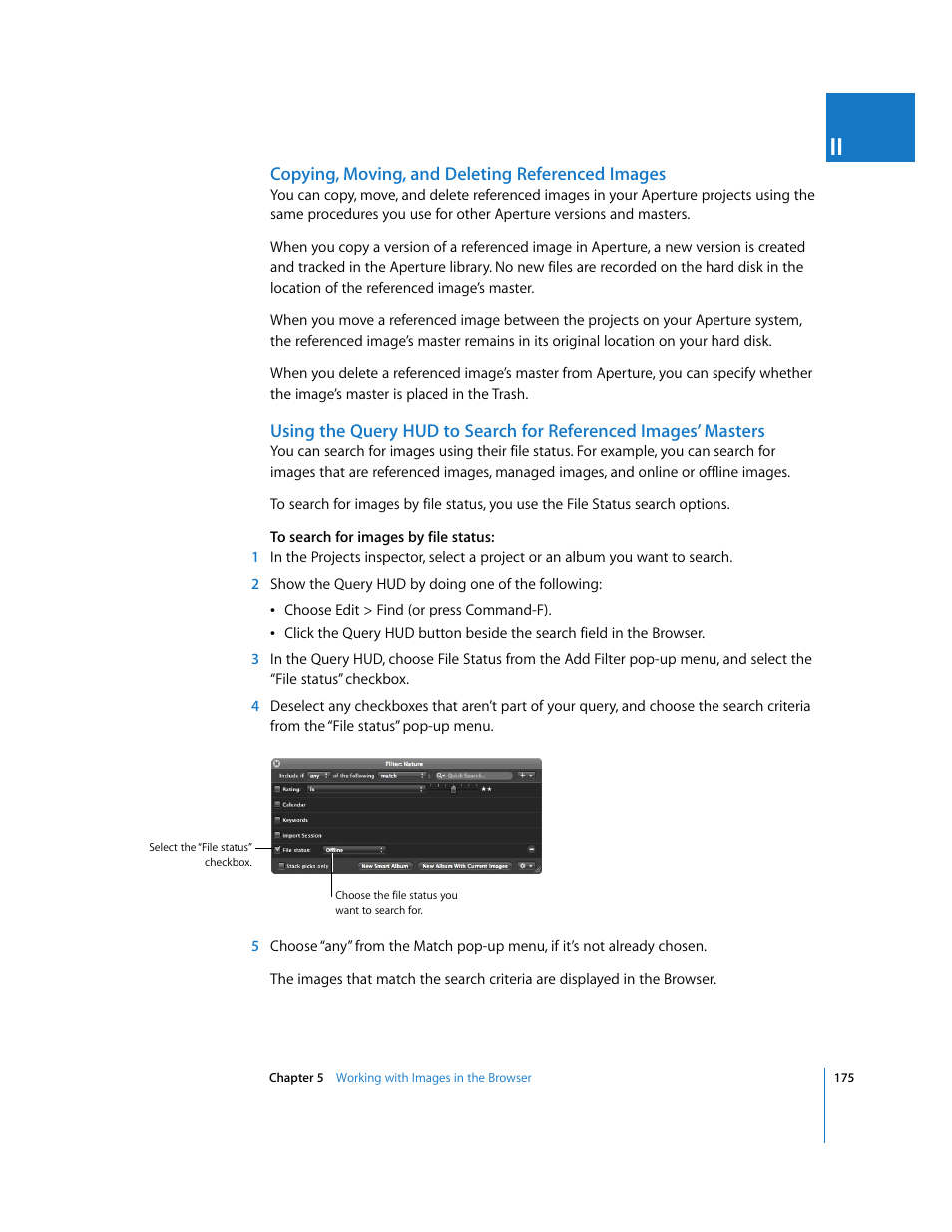 Copying, moving, and deleting referenced images | Apple Aperture 2 User Manual | Page 175 / 701