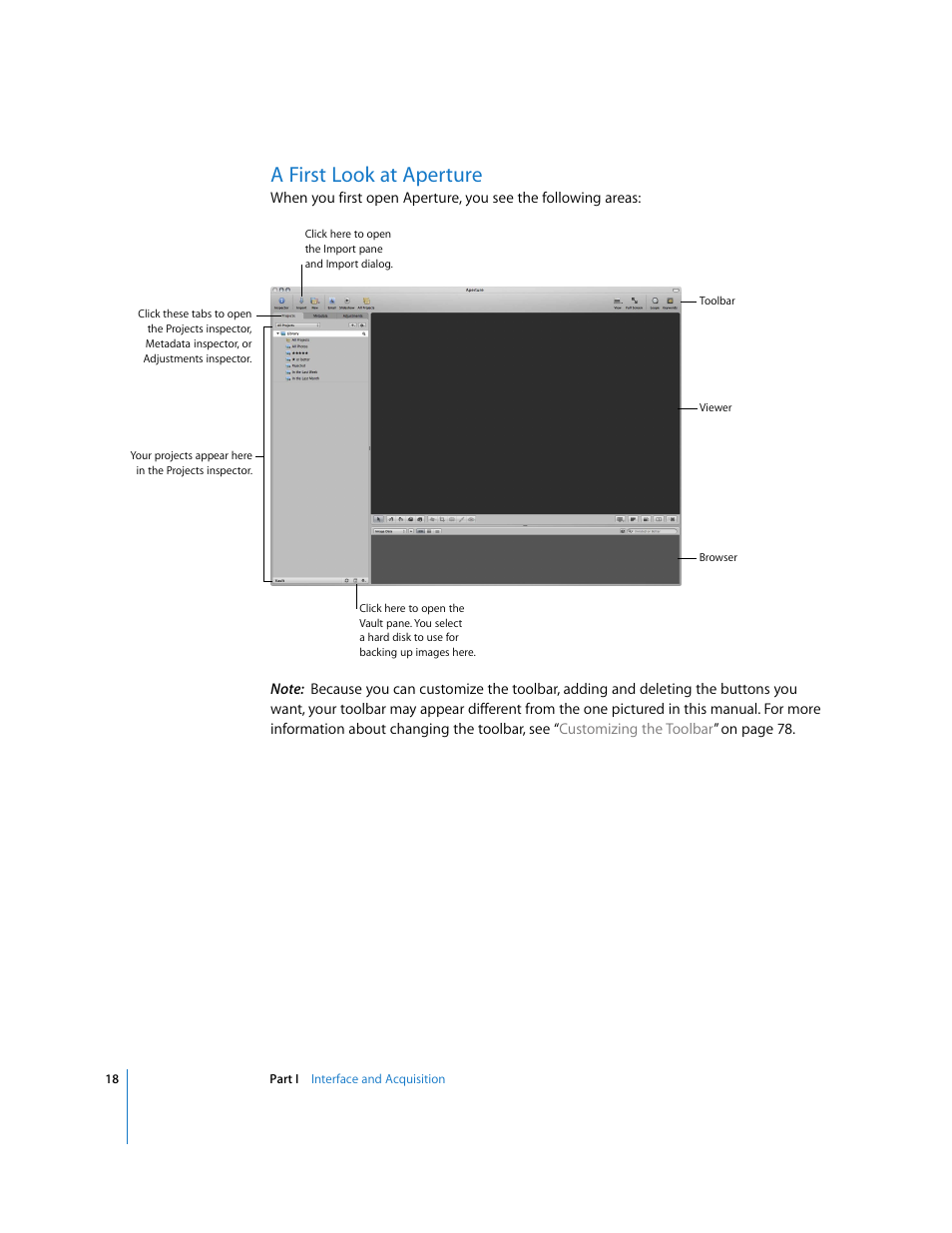 A first look at aperture, P. 18) | Apple Aperture 2 User Manual | Page 18 / 701