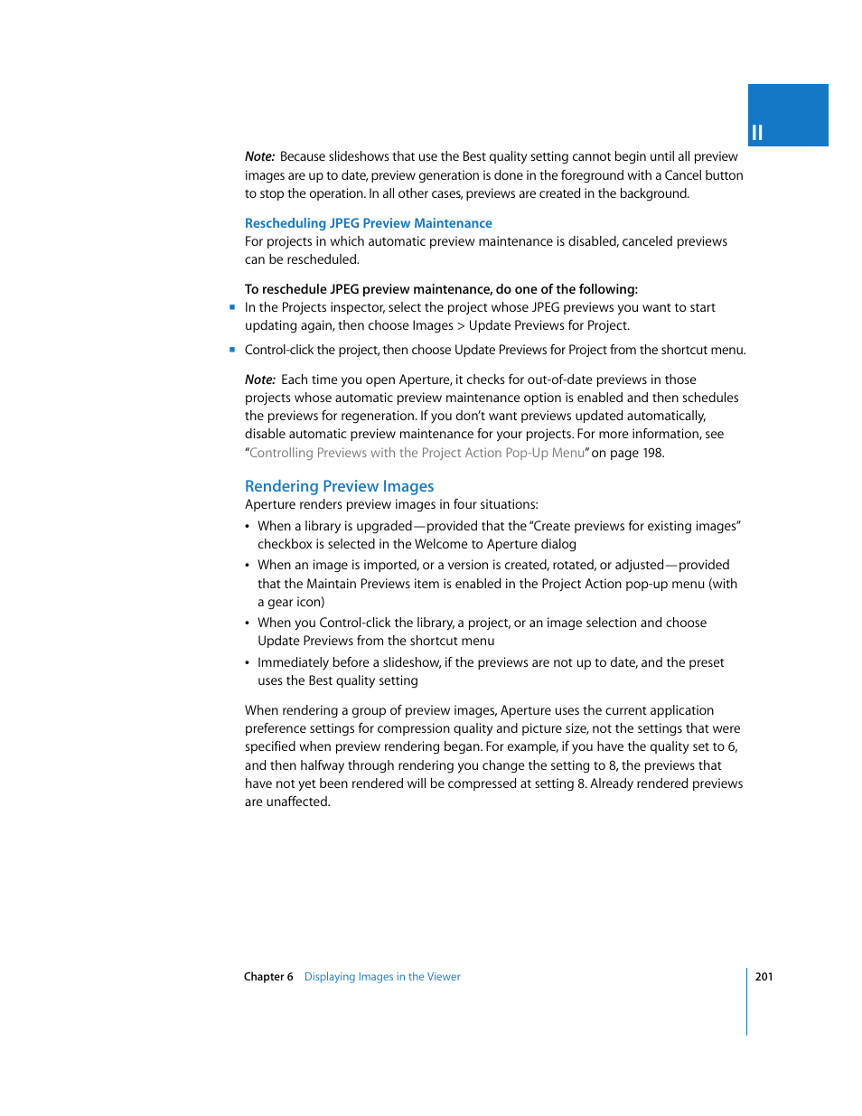 Rendering preview images | Apple Aperture 2 User Manual | Page 201 / 701