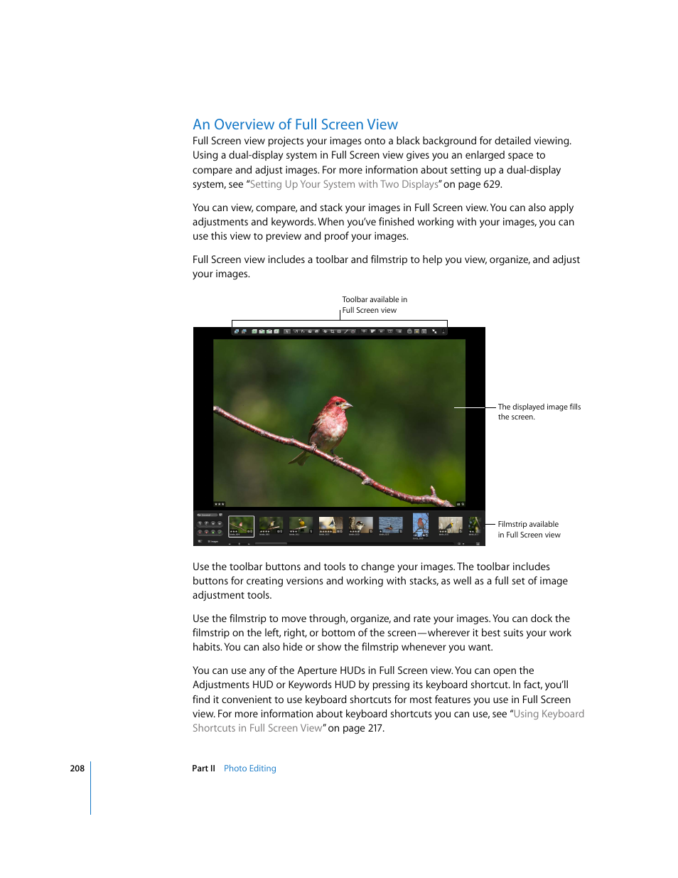 An overview of full screen view, P. 208) | Apple Aperture 2 User Manual | Page 208 / 701