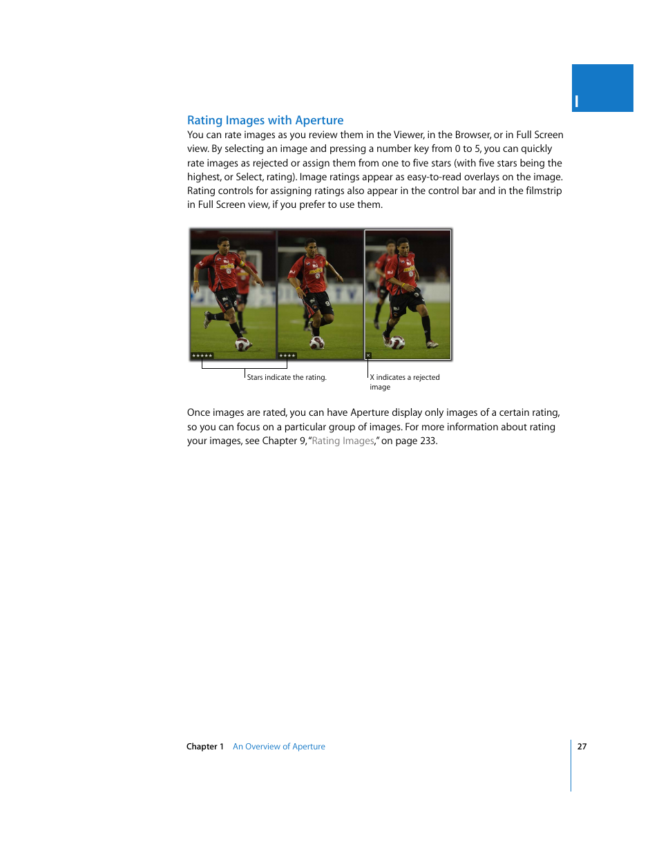 Rating images with aperture | Apple Aperture 2 User Manual | Page 27 / 701
