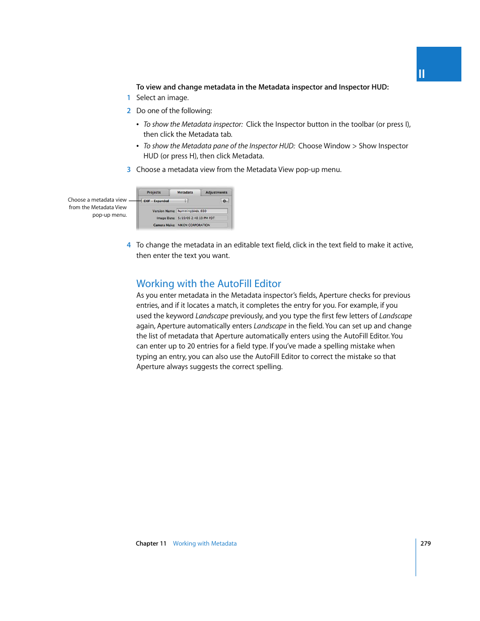 Working with the autofill editor, P. 279) | Apple Aperture 2 User Manual | Page 279 / 701