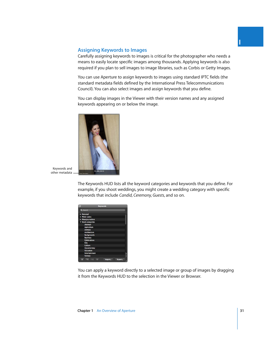 Assigning keywords to images | Apple Aperture 2 User Manual | Page 31 / 701