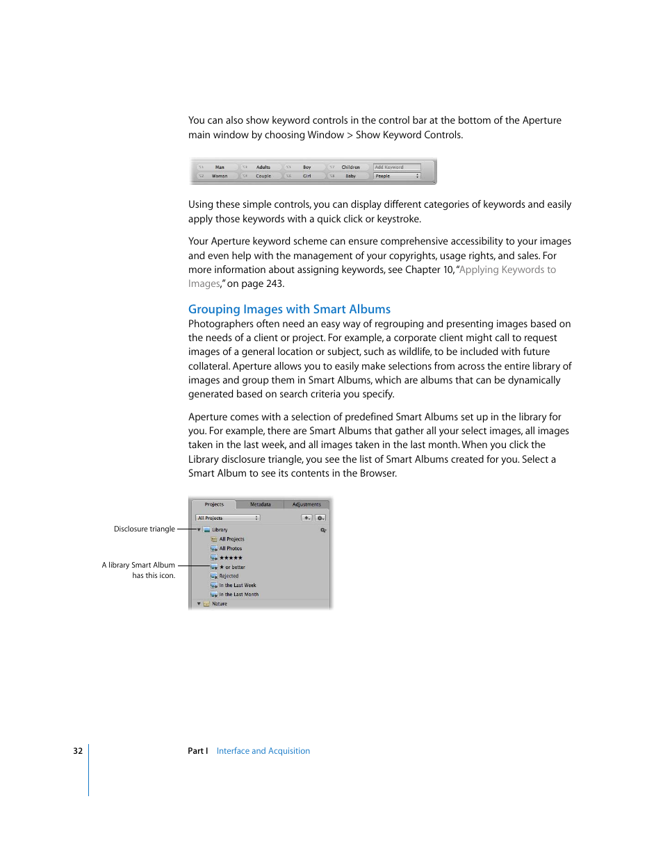 Grouping images with smart albums | Apple Aperture 2 User Manual | Page 32 / 701