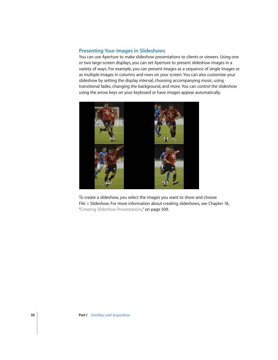 Presenting your images in slideshows | Apple Aperture 2 User Manual | Page 36 / 701