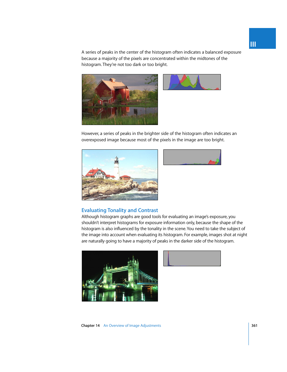 Evaluating tonality and contrast | Apple Aperture 2 User Manual | Page 361 / 701