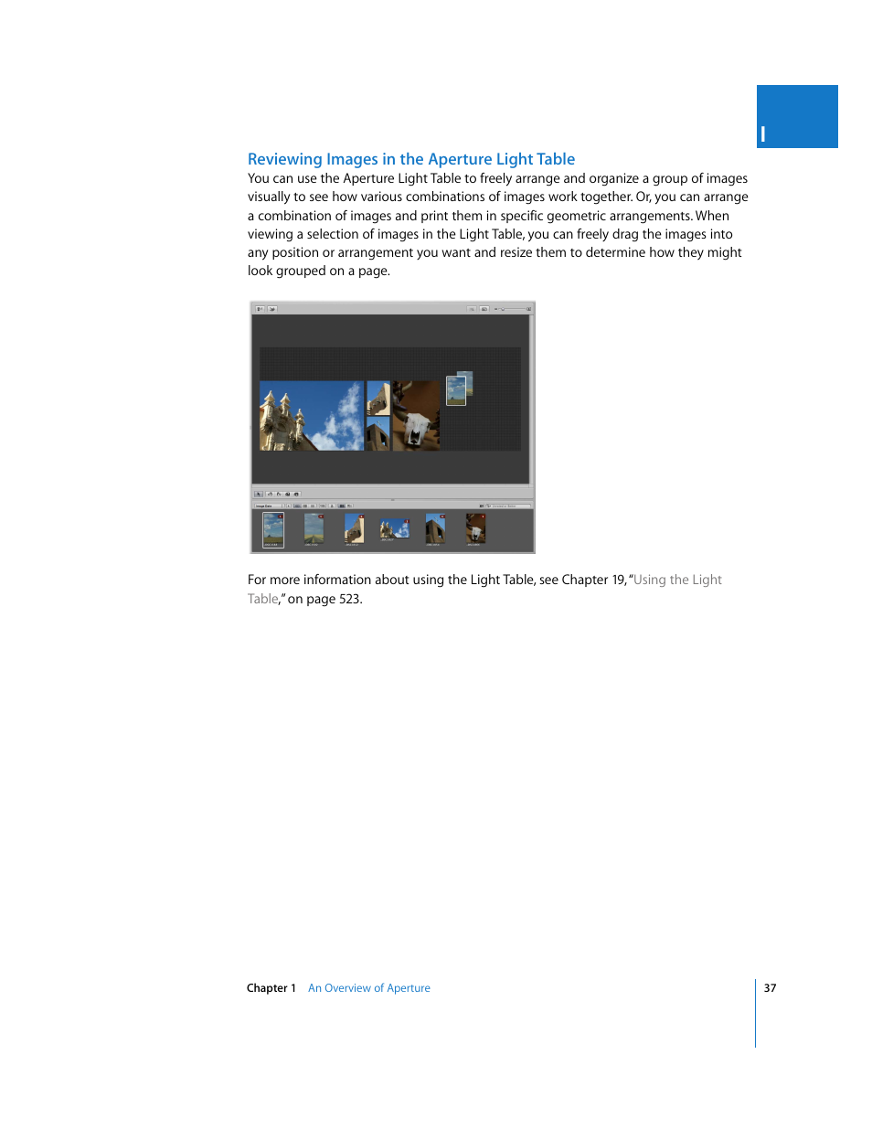 Reviewing images in the aperture light table | Apple Aperture 2 User Manual | Page 37 / 701