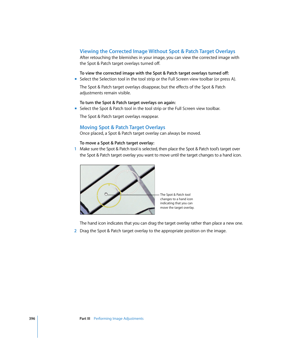 Moving spot & patch target overlays | Apple Aperture 2 User Manual | Page 396 / 701