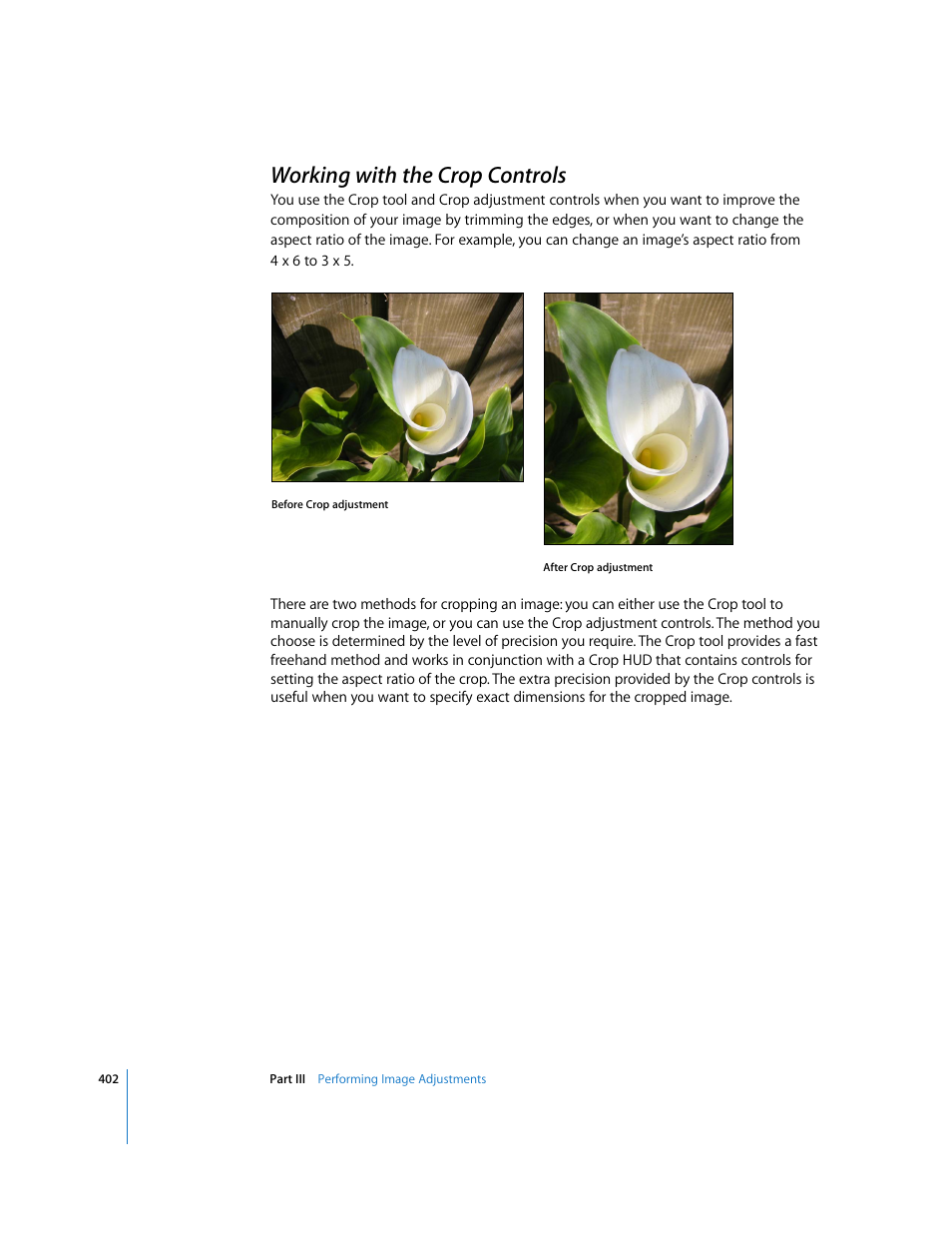Working with the crop controls, P. 402) | Apple Aperture 2 User Manual | Page 402 / 701