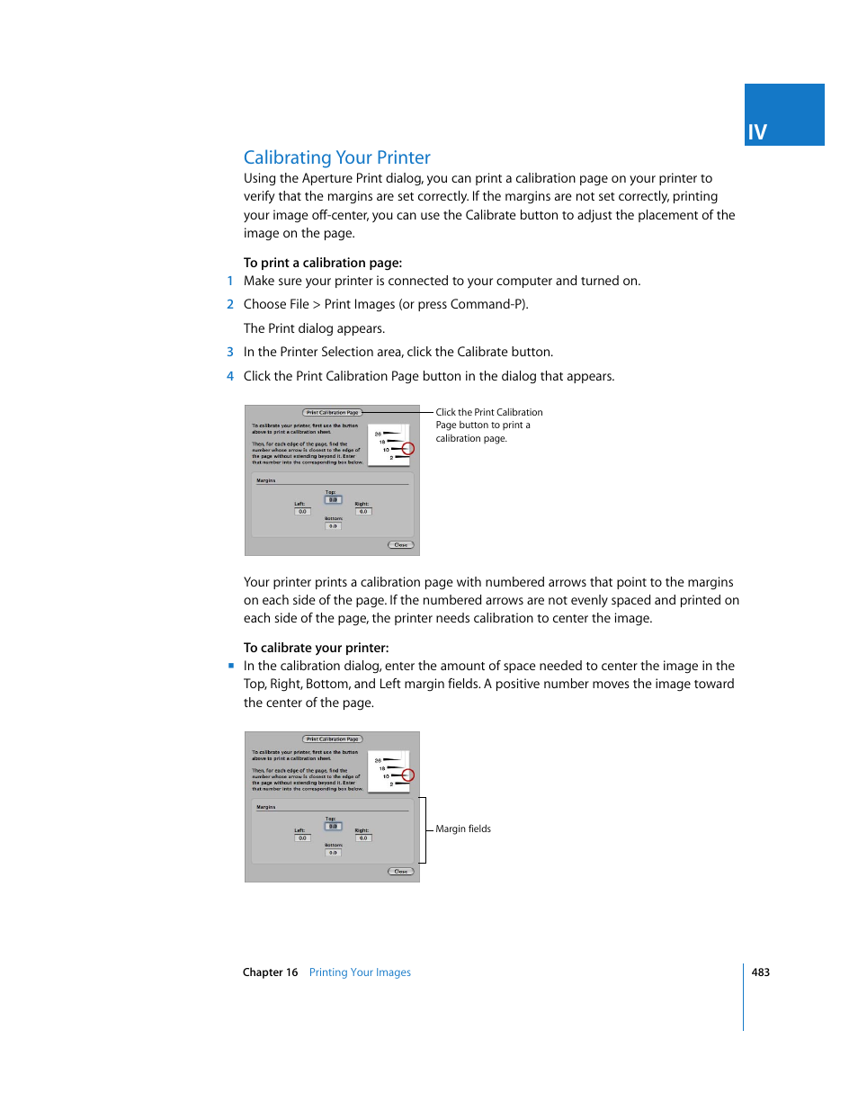 Calibrating your printer, P. 483) | Apple Aperture 2 User Manual | Page 483 / 701