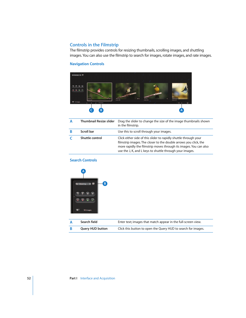 Controls in the filmstrip | Apple Aperture 2 User Manual | Page 52 / 701