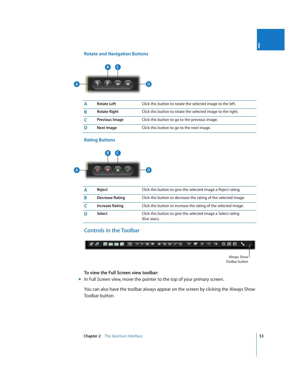 Controls in the toolbar | Apple Aperture 2 User Manual | Page 53 / 701