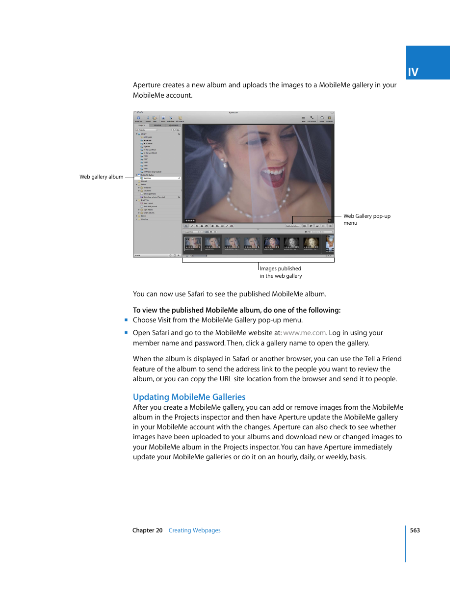 Updating mobileme galleries | Apple Aperture 2 User Manual | Page 563 / 701