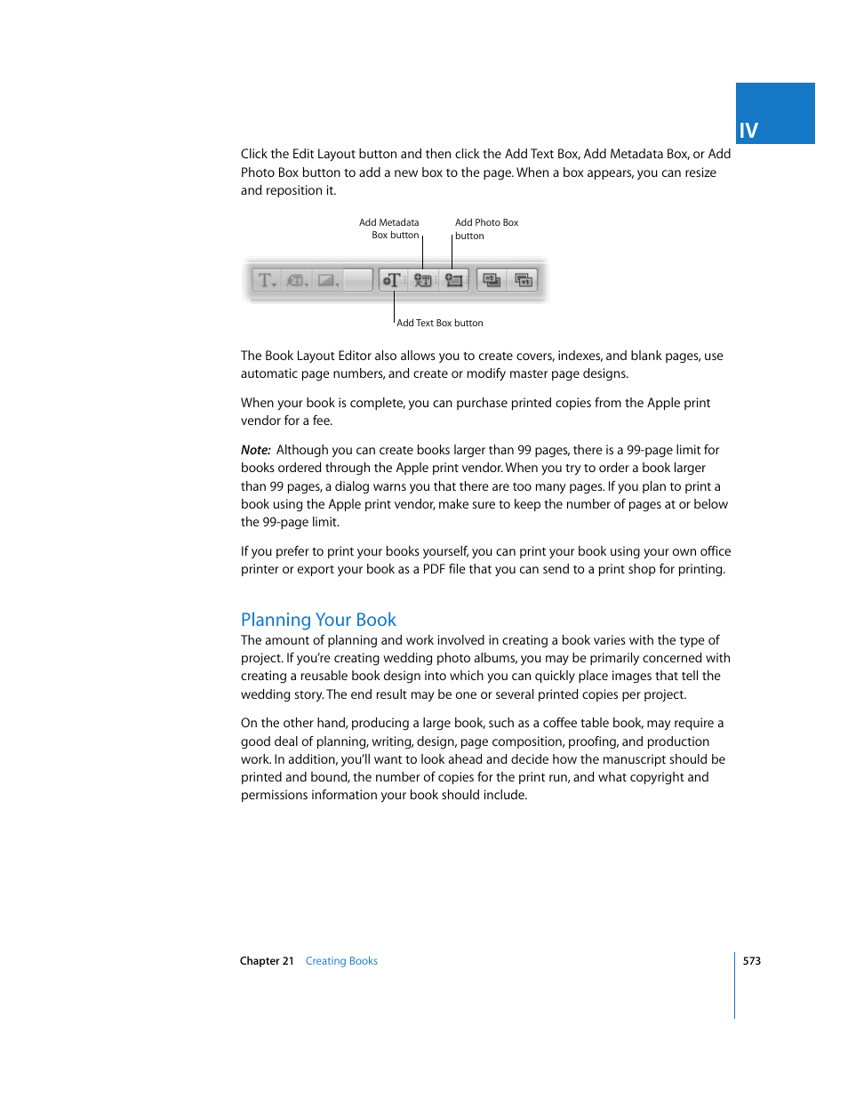 Planning your book, P. 573) | Apple Aperture 2 User Manual | Page 573 / 701