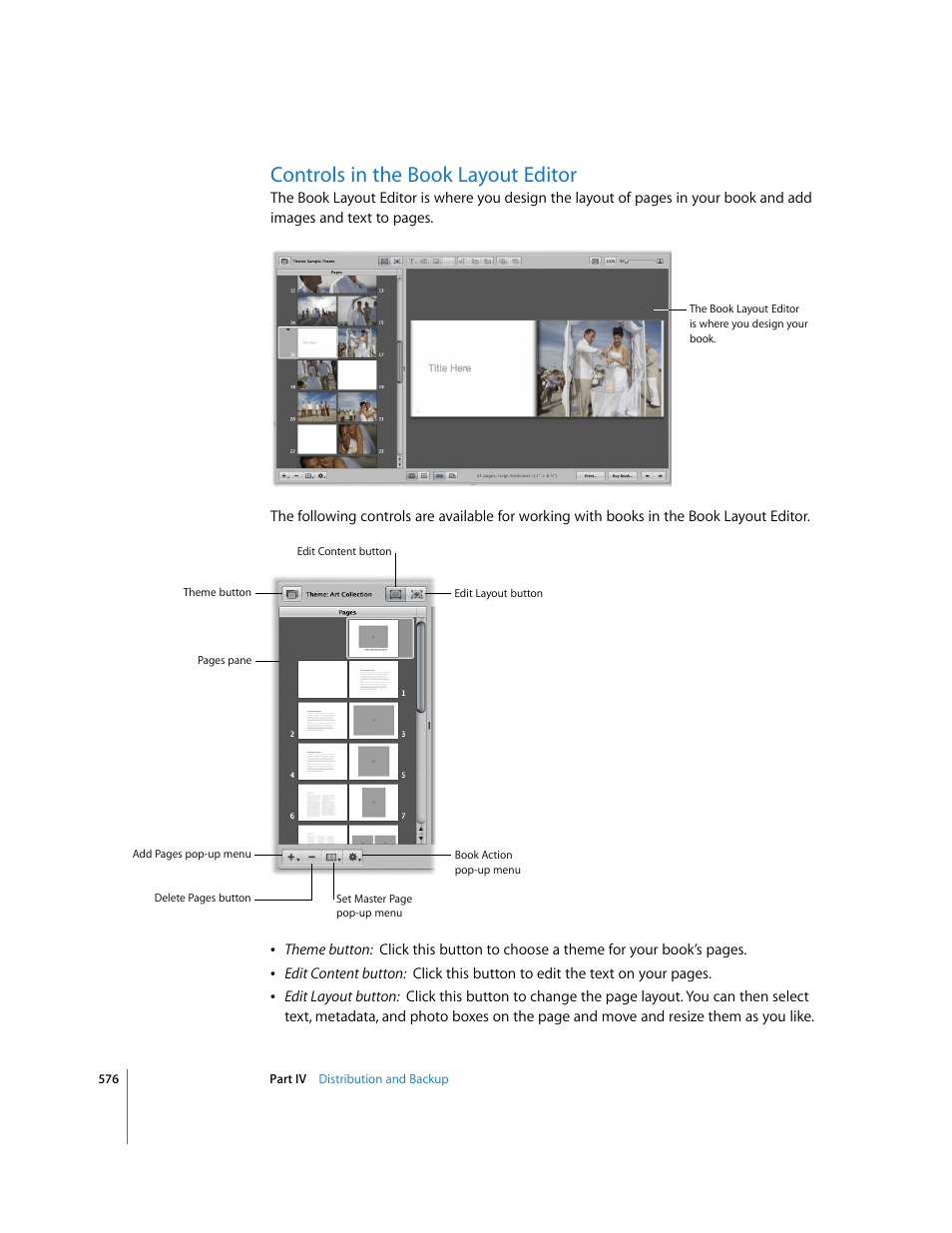 Controls in the book layout editor, P. 576) | Apple Aperture 2 User Manual | Page 576 / 701