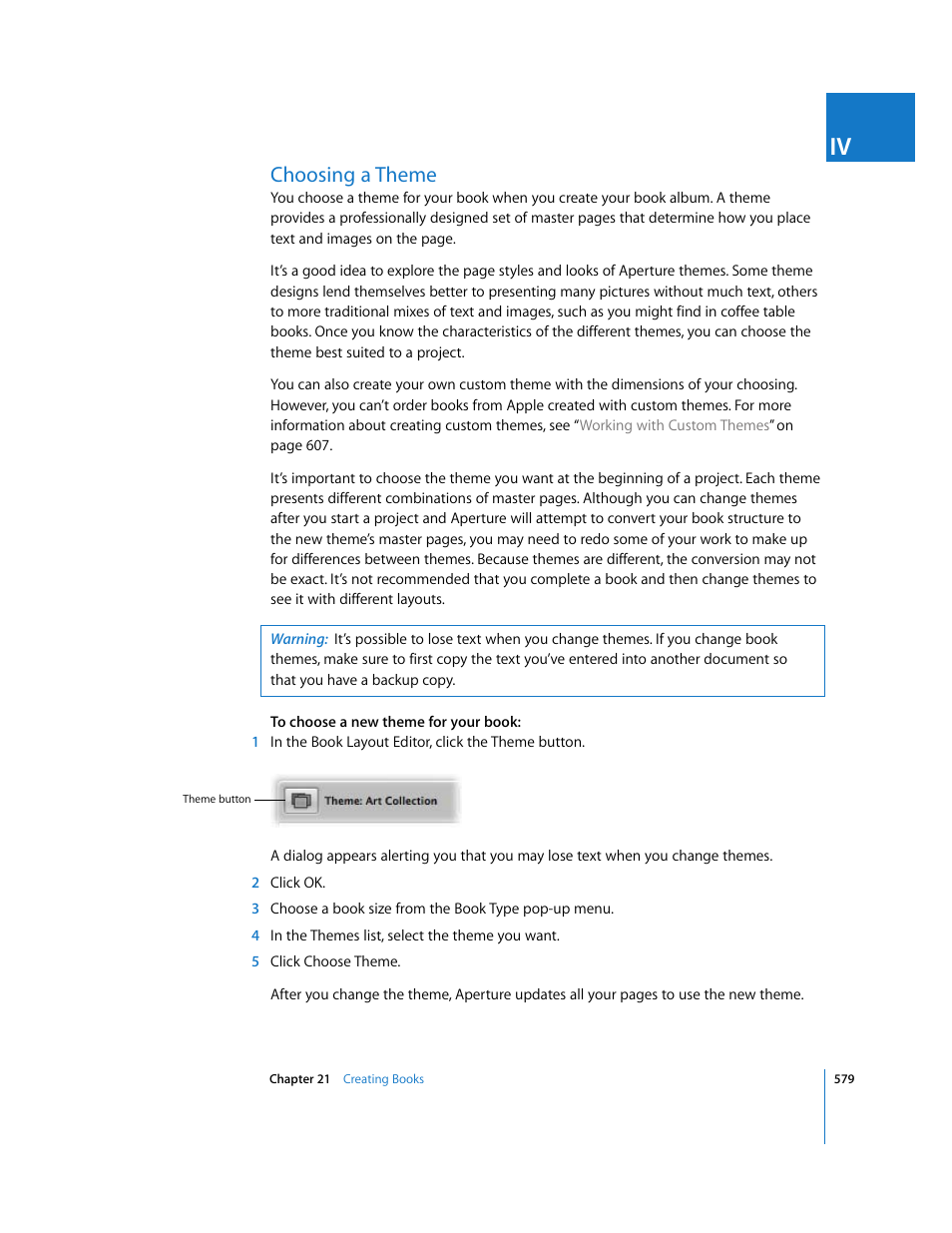 Choosing a theme, P. 579) | Apple Aperture 2 User Manual | Page 579 / 701