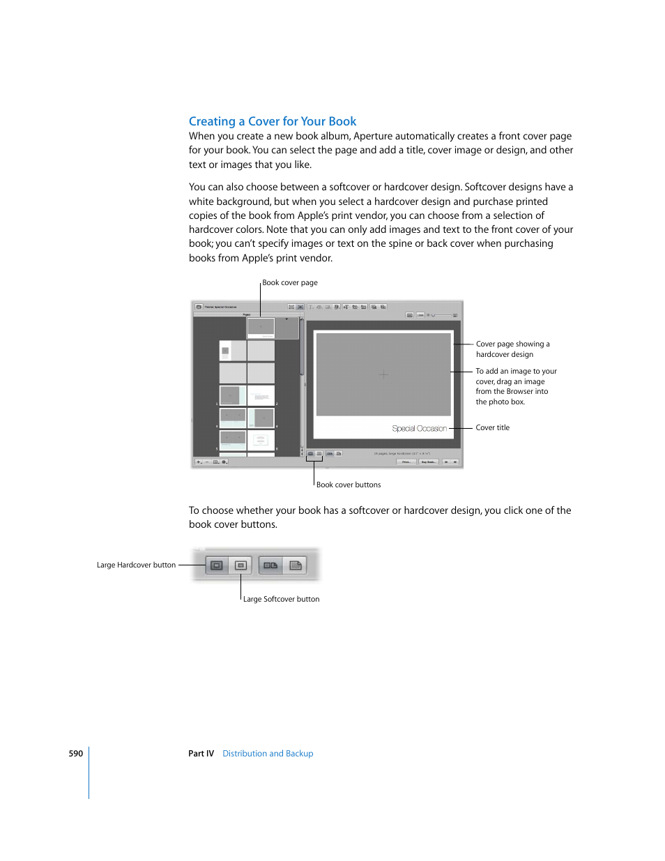 Creating a cover for your book | Apple Aperture 2 User Manual | Page 590 / 701