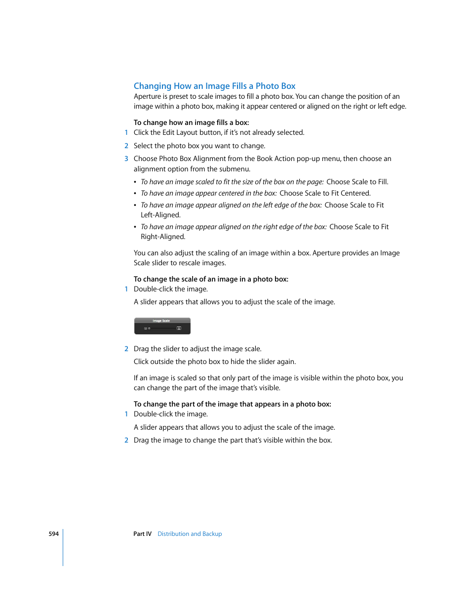 Changing how an image fills a photo box | Apple Aperture 2 User Manual | Page 594 / 701