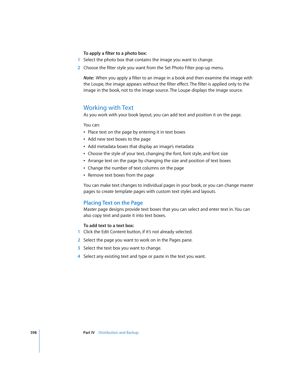 Working with text, P. 598) | Apple Aperture 2 User Manual | Page 598 / 701