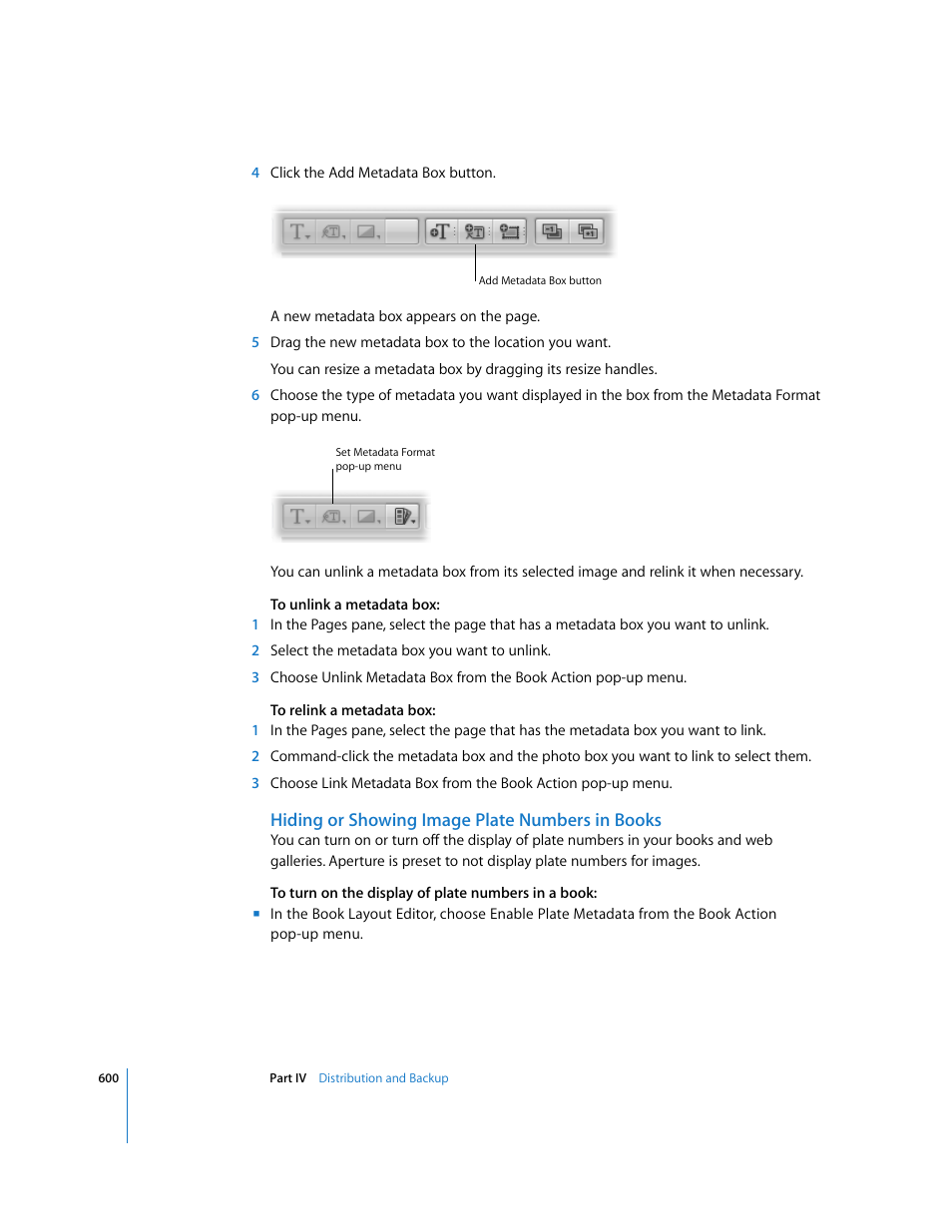 Hiding or showing image plate numbers inbooks | Apple Aperture 2 User Manual | Page 600 / 701