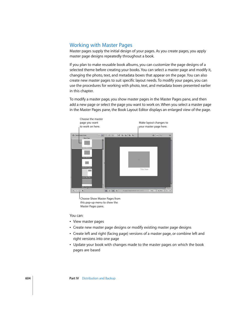 P. 604), Working with master pages | Apple Aperture 2 User Manual | Page 604 / 701