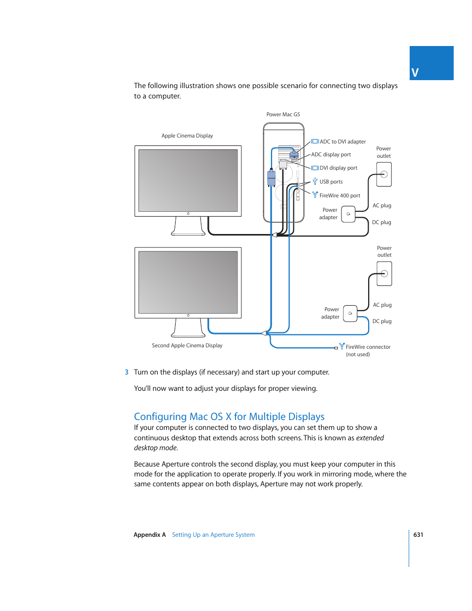 Configuring macosx for multiple displays, Configuring mac os x for multiple displays, P. 631) | Dh h | Apple Aperture 2 User Manual | Page 631 / 701