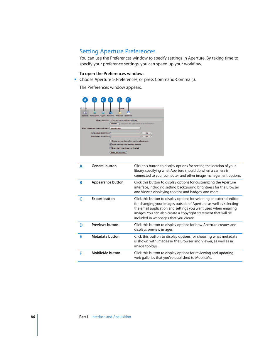 Setting aperture preferences, P. 86) | Apple Aperture 2 User Manual | Page 86 / 701
