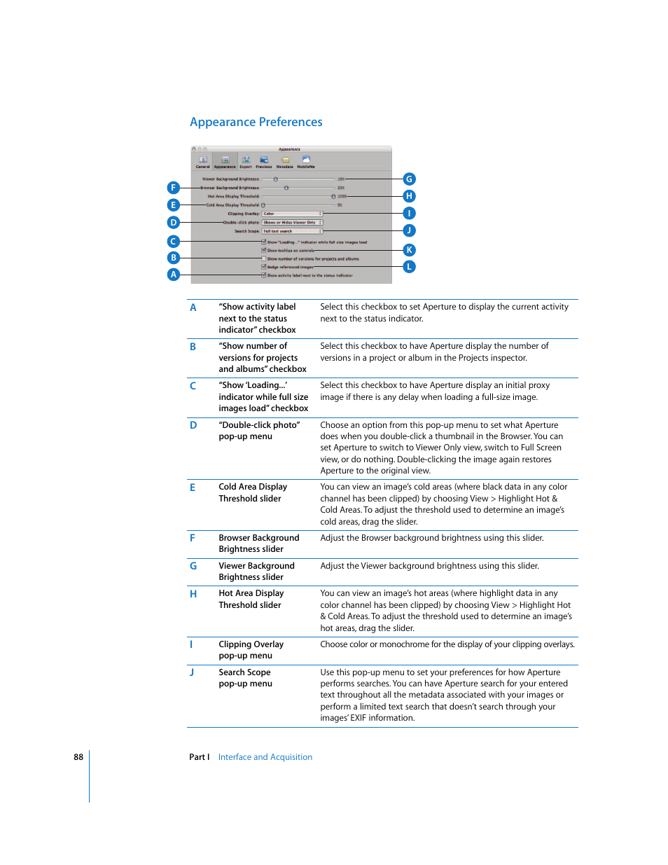 Appearance preferences | Apple Aperture 2 User Manual | Page 88 / 701