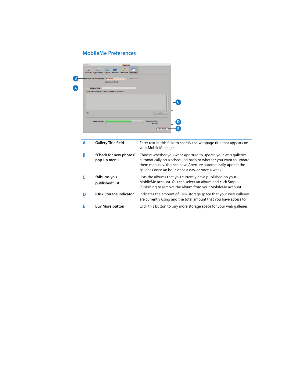 Mobileme preferences | Apple Aperture 2 User Manual | Page 92 / 701