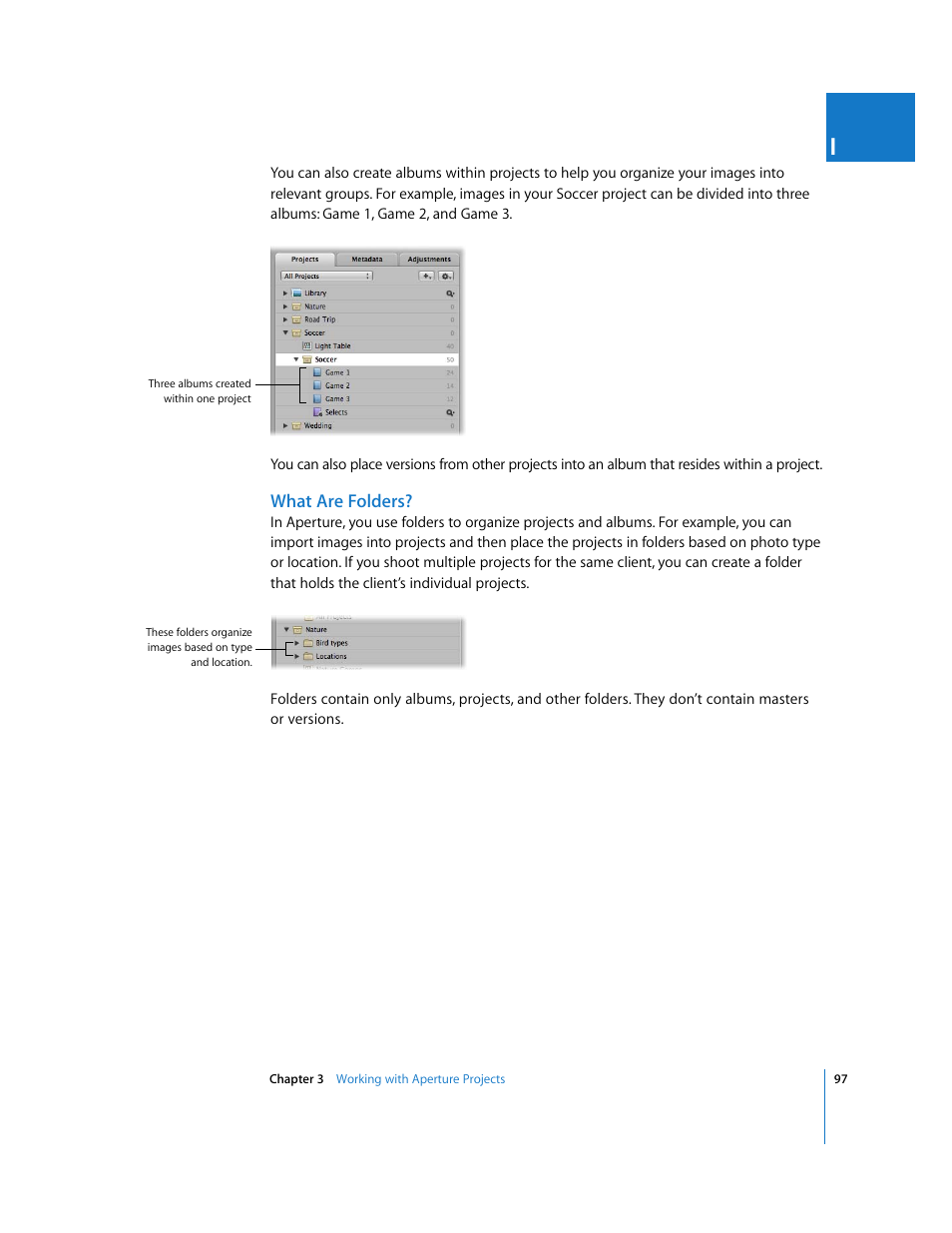 What are folders | Apple Aperture 2 User Manual | Page 97 / 701