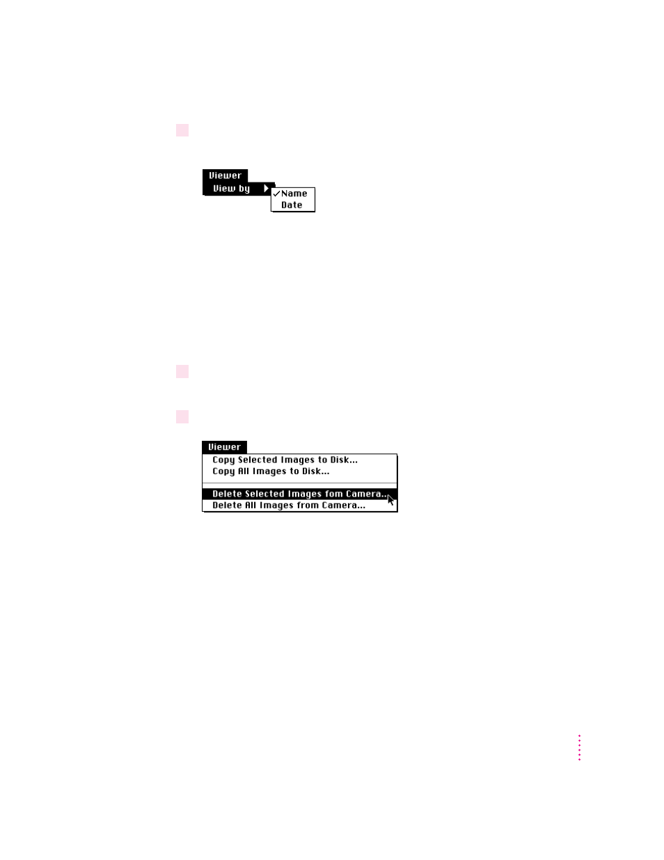 Deleting images from the camera | Apple QuickTake 200 Camera User Manual | Page 43 / 98