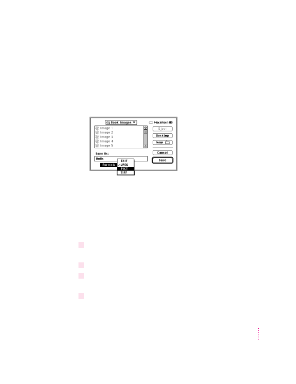 Saving an image, Printing your images, Printing a single image | Apple QuickTake 200 Camera User Manual | Page 59 / 98