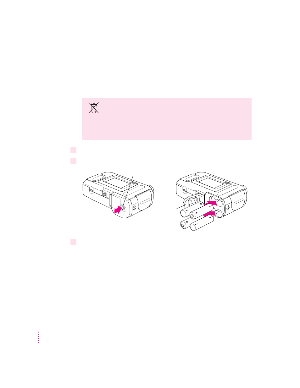 Installing the batteries | Apple QuickTake 200 Camera User Manual | Page 6 / 98